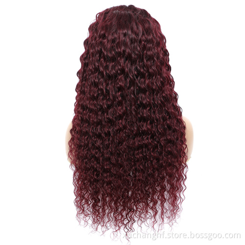 99J Wholesale 8-36 Inch Mink Brazilian front Lace Wig 10A Grade 100% Natural Kinky Curly Lace Front Virgin Human Hair Wigs